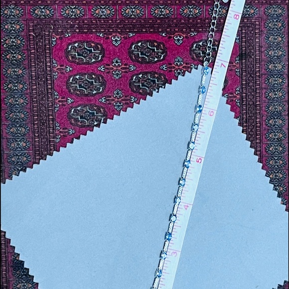 Sterling Silver Bracelet 7-8.5”Long, Oval Cut Tanz CZ
=3.02ct - Picture 7 of 11